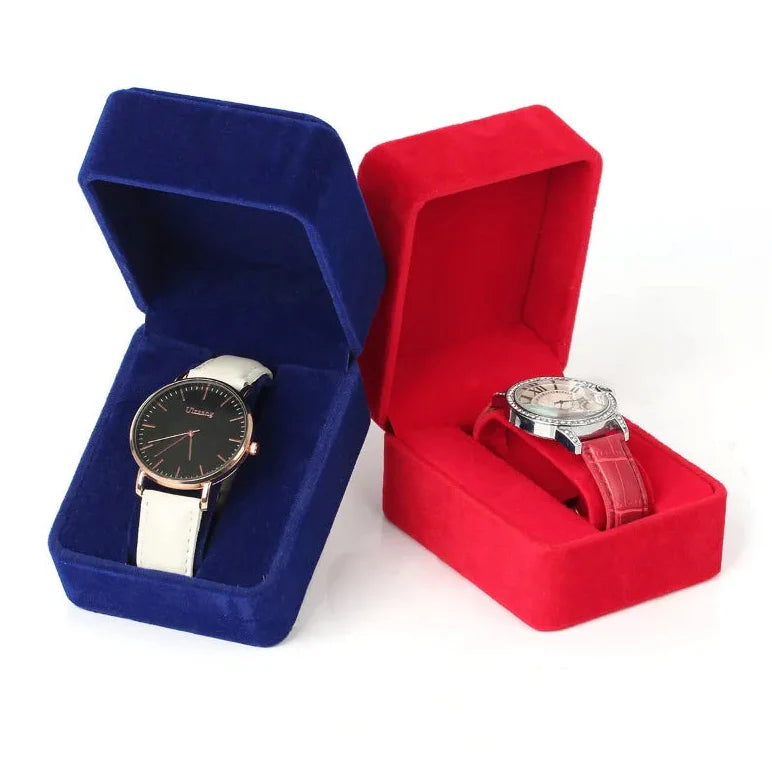 Boîte Montre Velours Coins Arrondis Premium