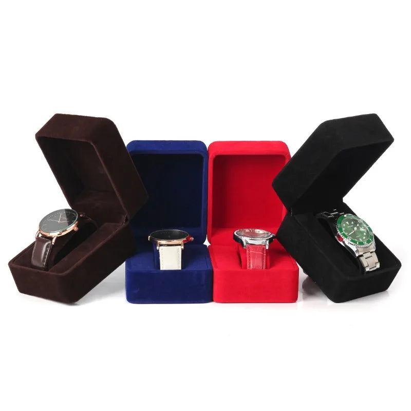 Boîte Montre Velours Coins Arrondis Premium
