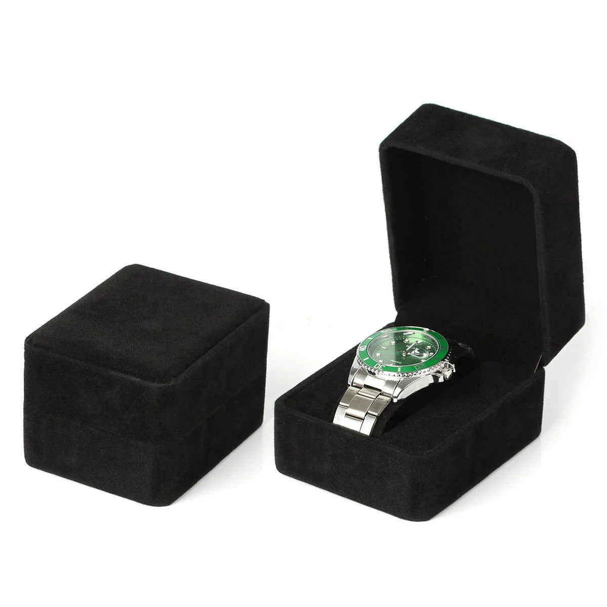 Boîte Montre Velours Coins Arrondis Premium