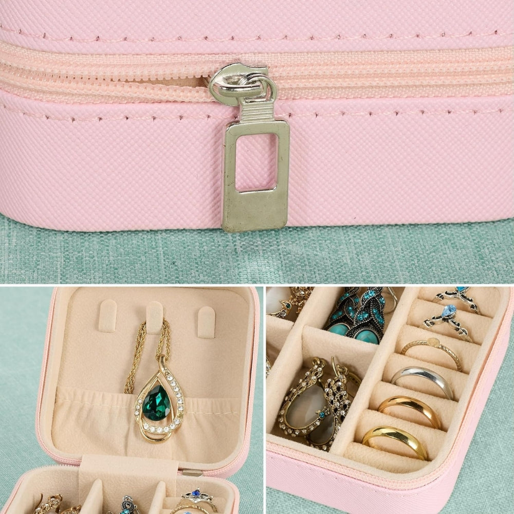 Boîte Bijoux Voyage Cuir Compacte Organisateur