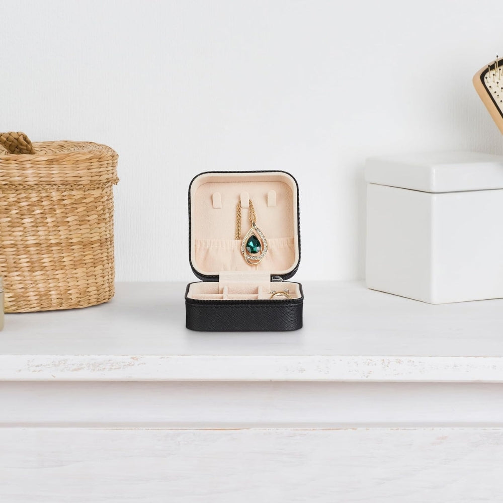 Boîte Bijoux Voyage Cuir Compacte Organisateur