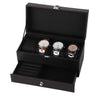 Boîte Montre Cuir PU Double Étage 4 Places