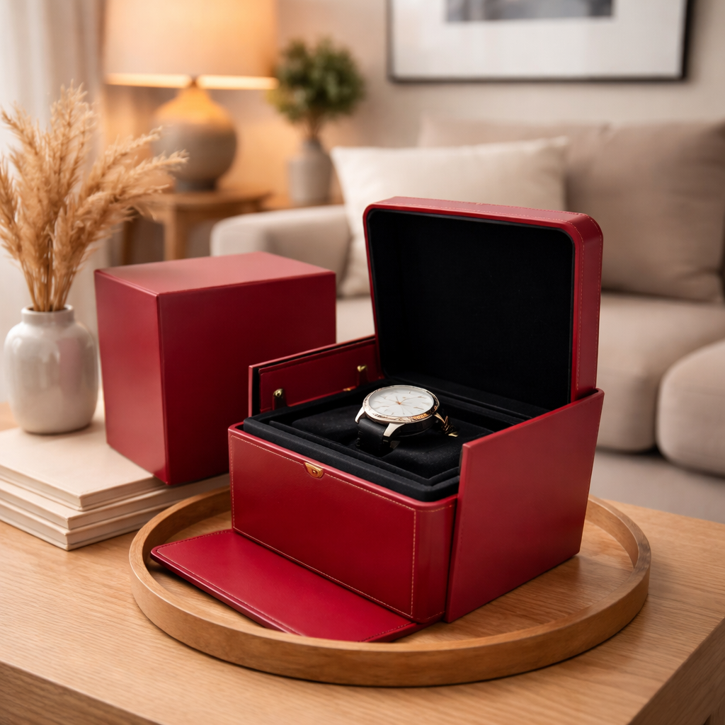 Boîte Cadeau Rouge Coffret Présentation Montre