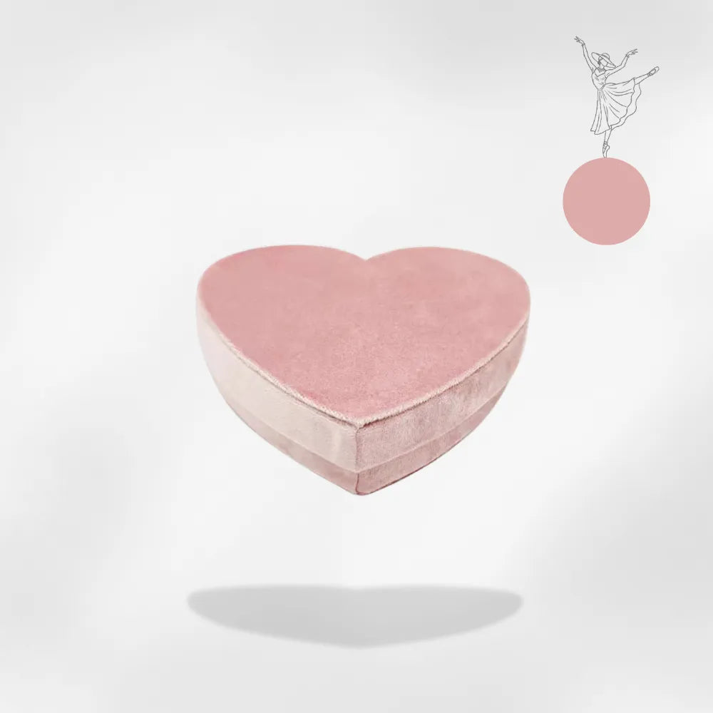Boîte Bijoux Cœur Rose Velours Fille Jeune