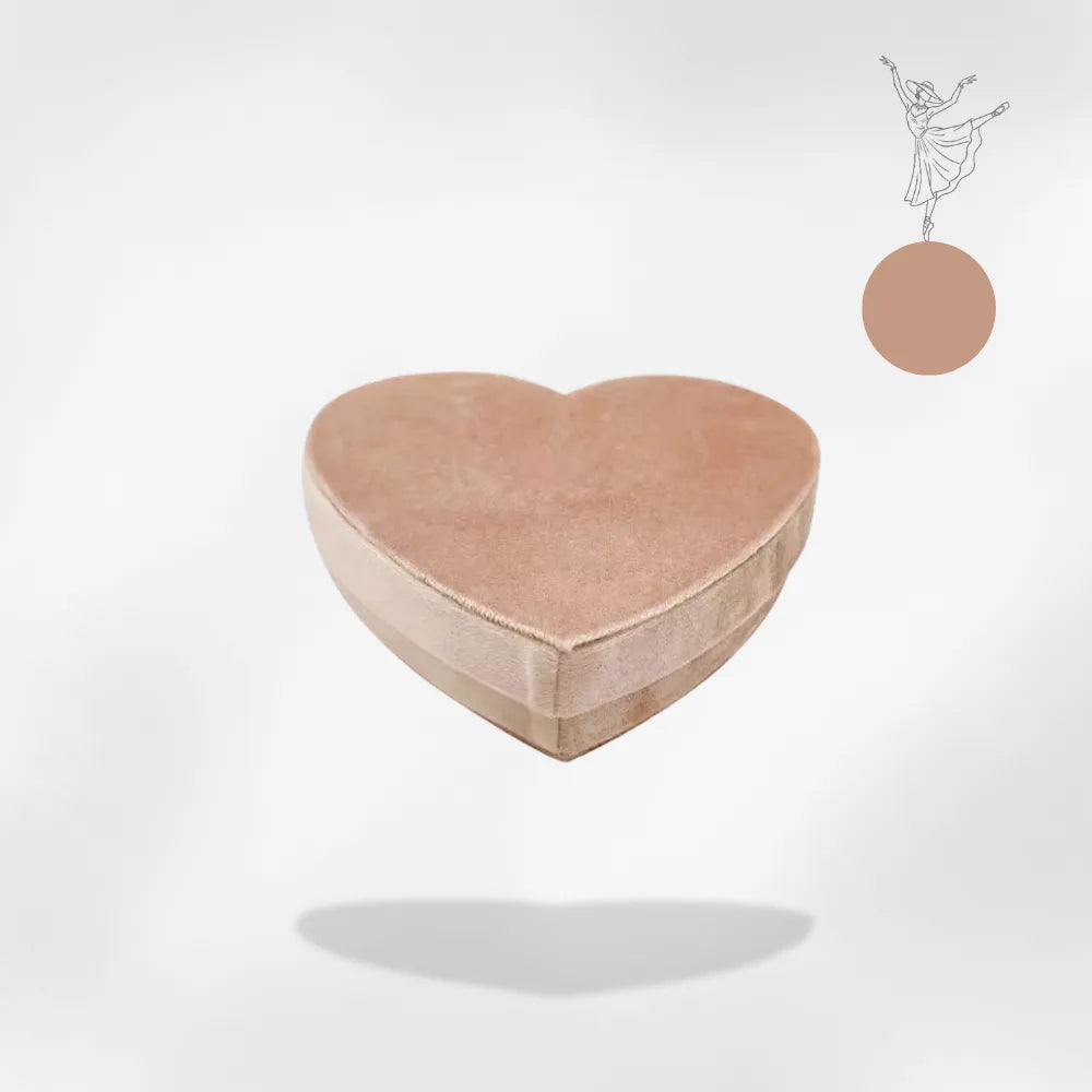 Boîte Bijoux Cœur Rose Velours Fille Jeune
