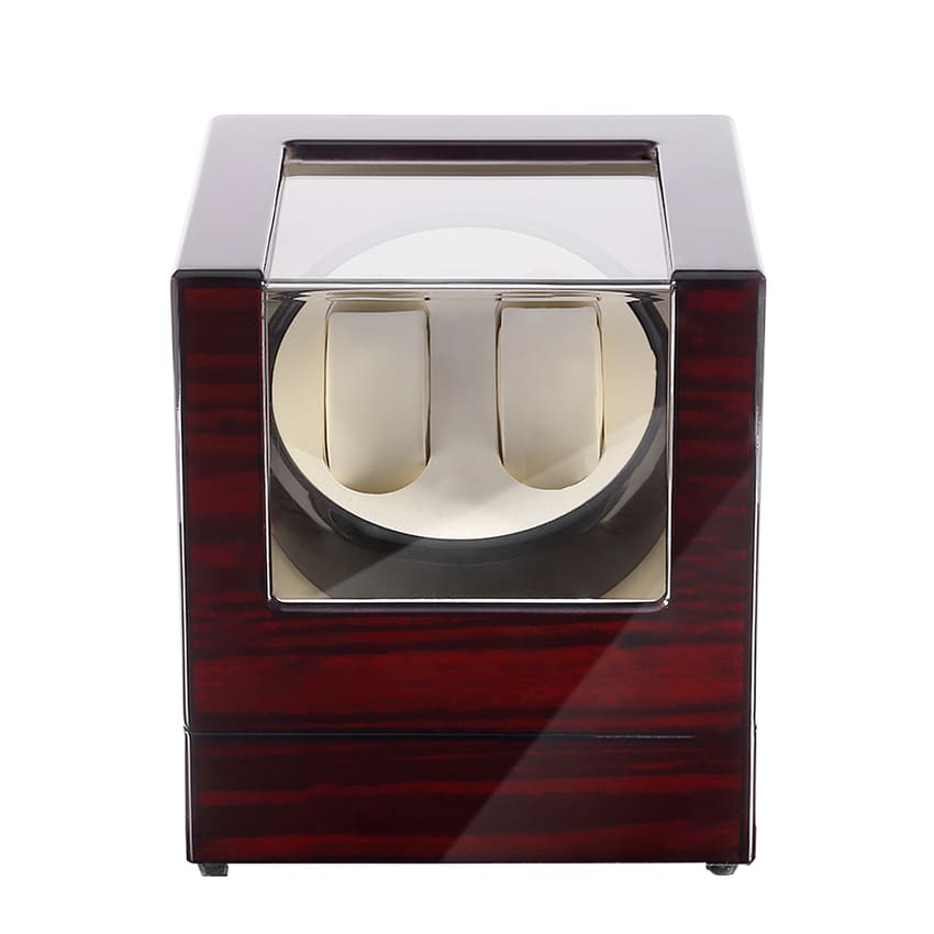 Remontoir Montre Bois Rouge 2 Slots Silencieux