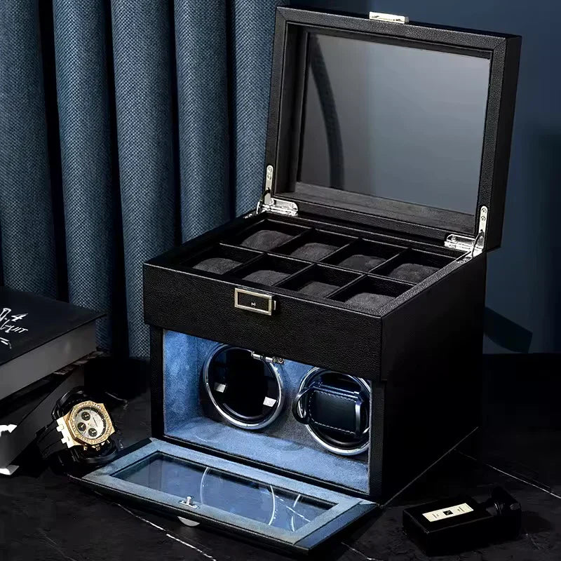 Remontoir Coffret Bois Double Montre Garde Temps