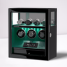 Coffre Fort Montre Cuir Vert Souverain 3 Places Biométrique