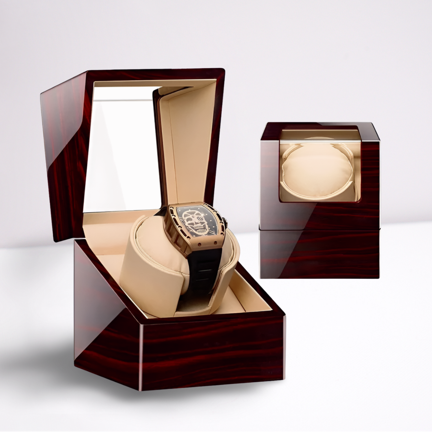 Remontoir Montre Automatique Bois Cuir 1 Place