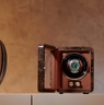 Remontoir Velours Orange Montre Automatique Silencieux