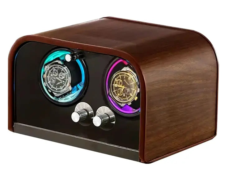Remontoir Montre Bois Vintage Arc-en-Ciel Duo
