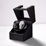Remontoir Cuir Double Montres Nuit Noir Silencieux