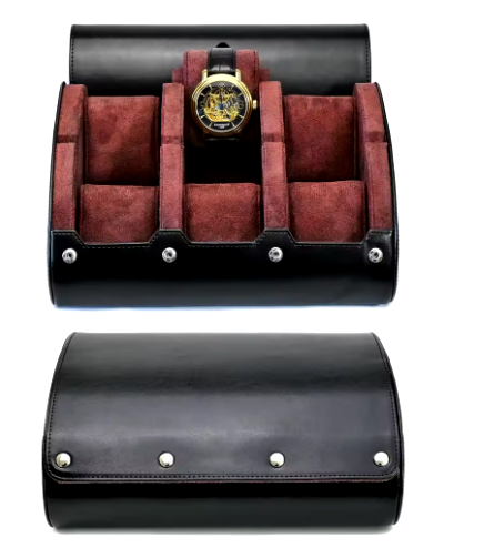 Étui Montre Cuir Noir Imperial