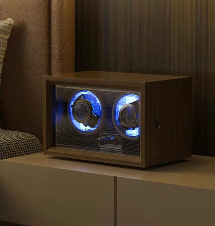 Coffre Fort Montre Bois Ardoise Vitrine Verre