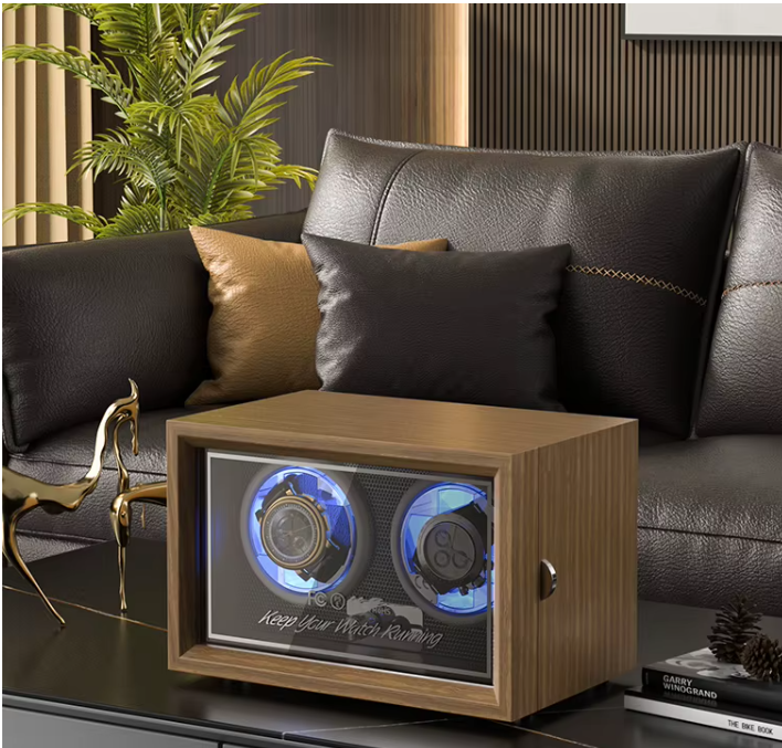 Coffre Fort Montre Bois Ardoise Vitrine Verre