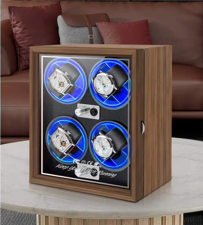 Coffre Fort Montre Bois Ardoise Vitrine Verre