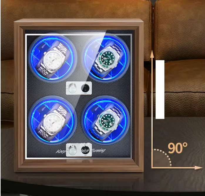 Coffre Fort Montre Bois Ardoise Vitrine Verre
