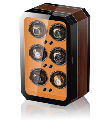 Remontoir Cuir 6 Montres Automatiques Silencieux Luxe