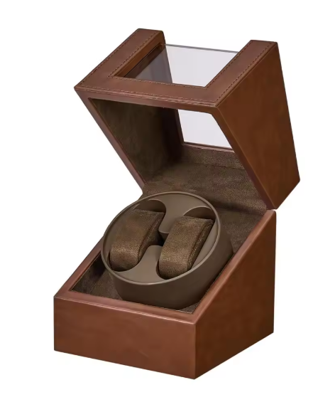 Remontoir Montre Cuir Noir Duo Mabuchi
