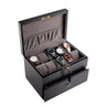 Coffre Fort Montre Chene Noir 20 Places Velours