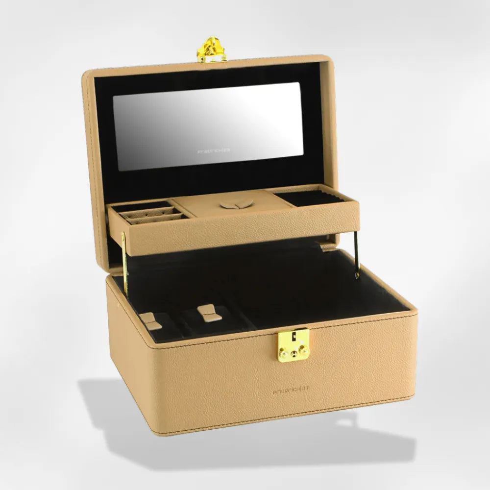 Boîte Bijoux Femme Luxe Cuir Compartiments Securisee