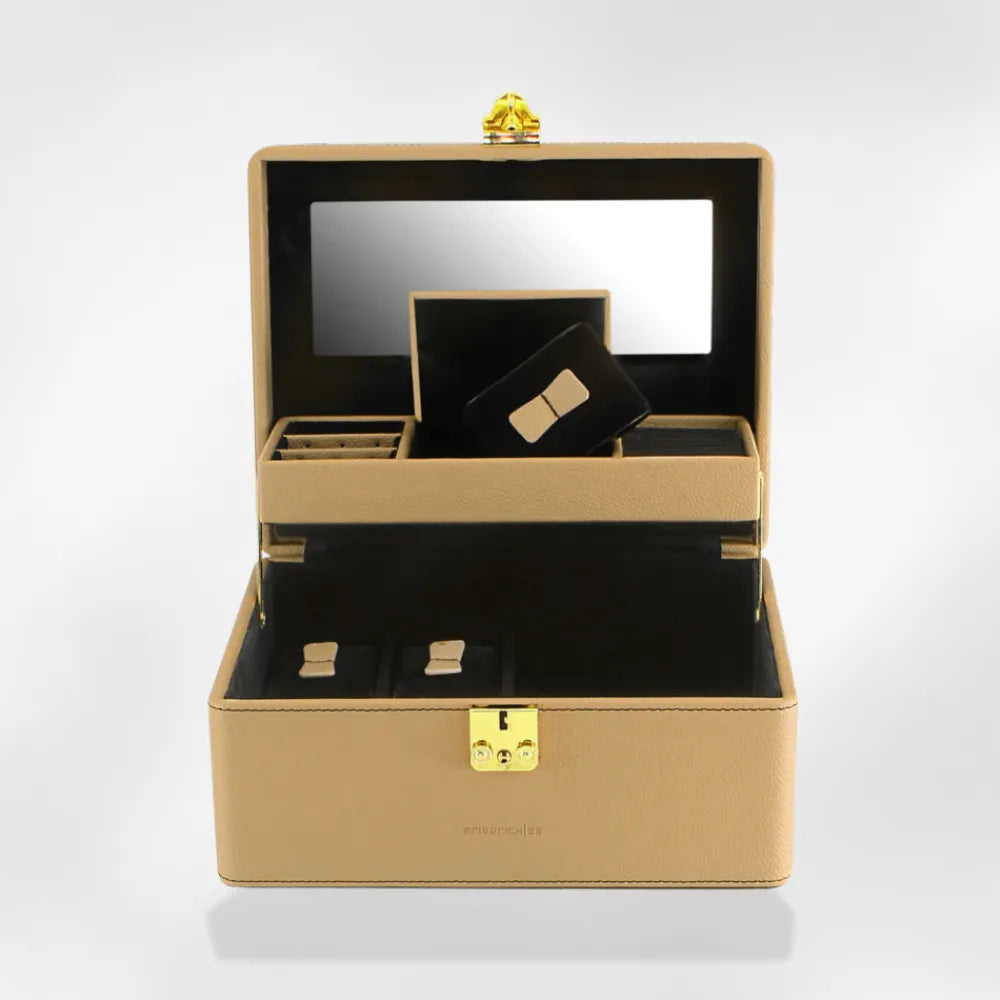 Boîte Bijoux Femme Luxe Cuir Compartiments Securisee