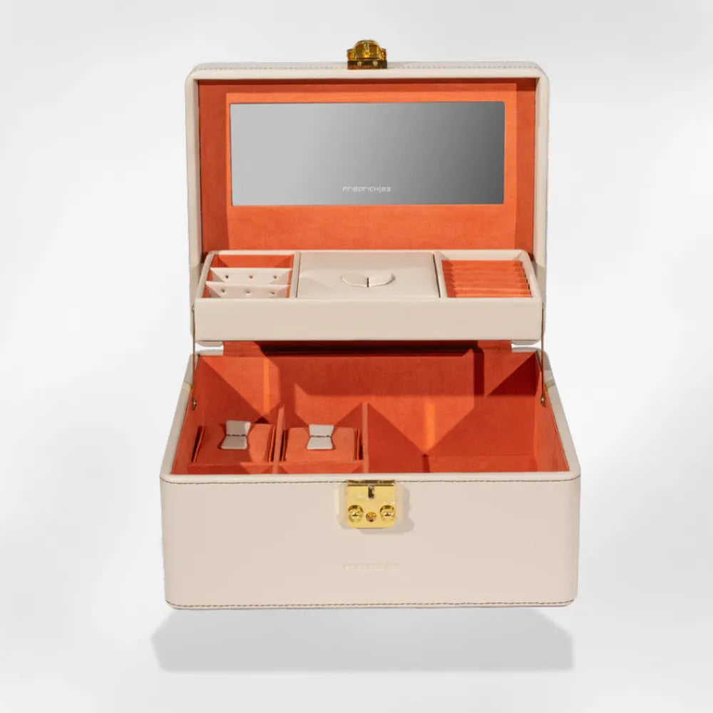 Boîte Bijoux Femme Luxe Cuir Compartiments Securisee