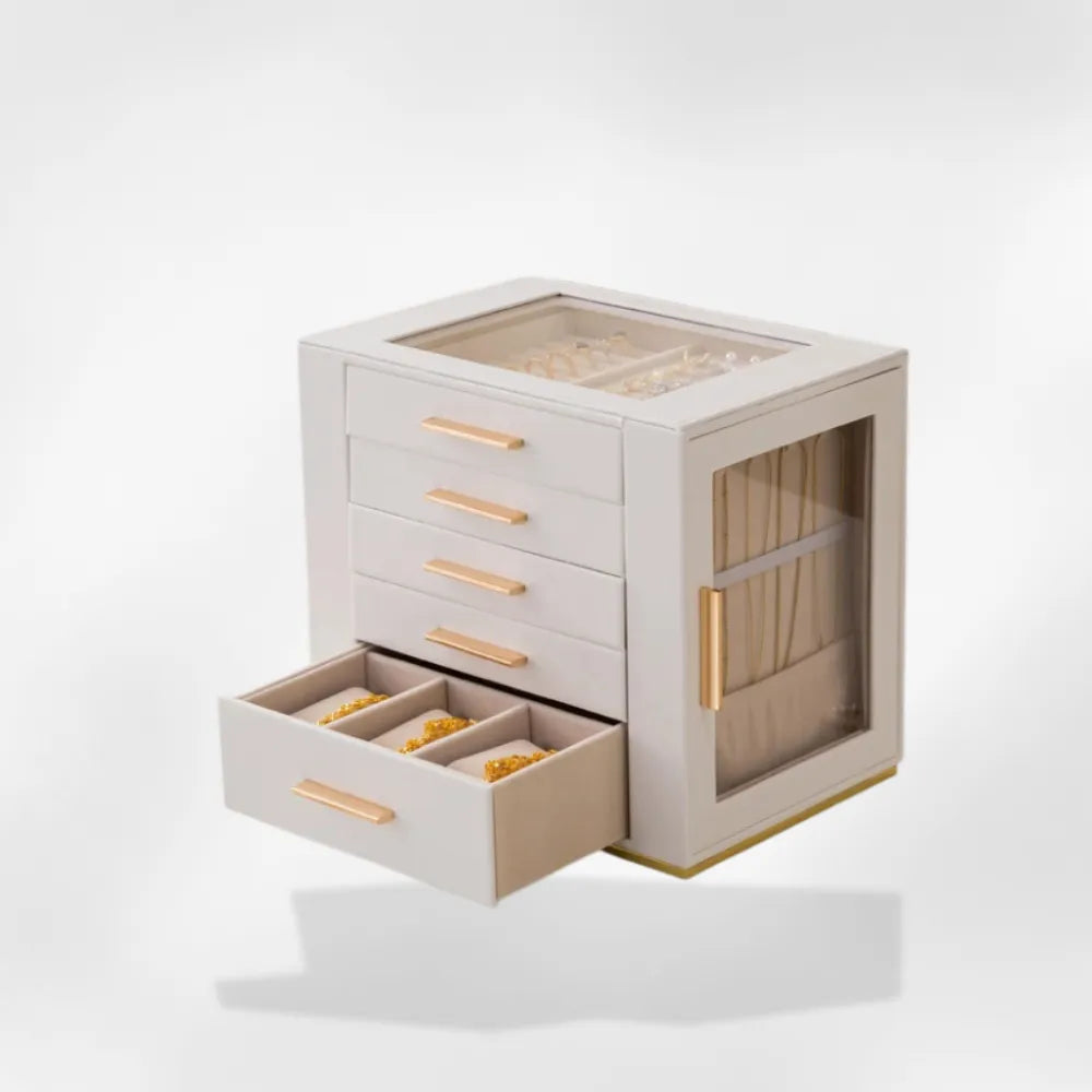 Boîte Bijoux Femme Plastique Modulable Marron