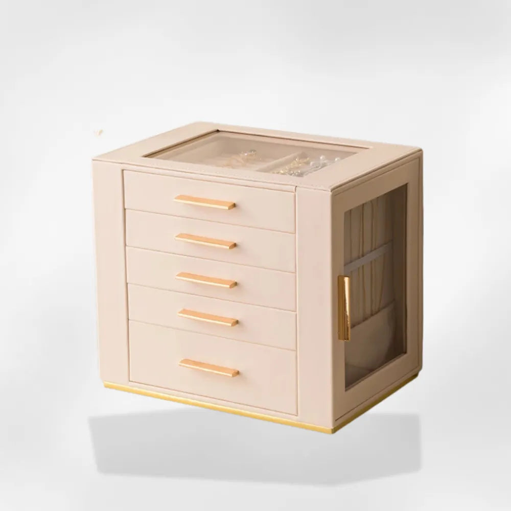 Boîte Bijoux Femme Plastique Modulable Marron