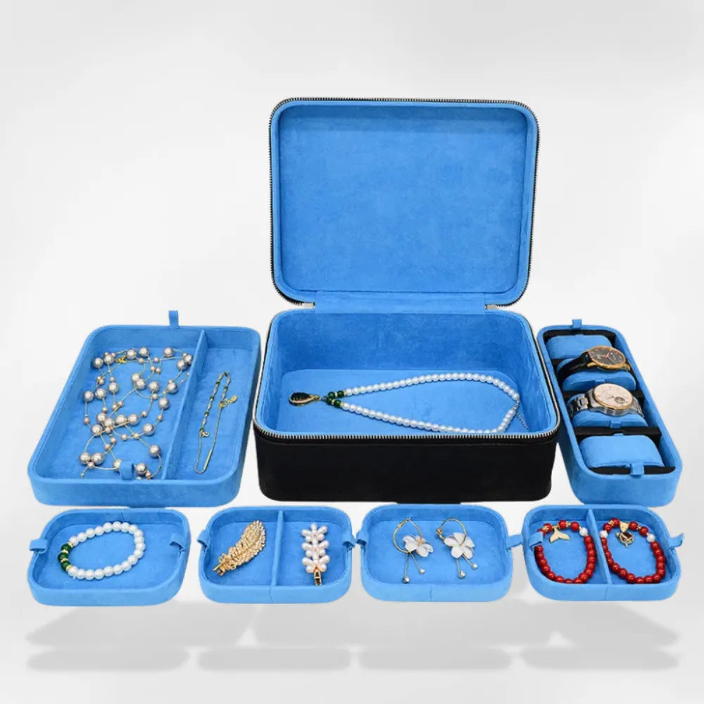 Boîte Bijoux Homme Cuir Voyage Compartimentée