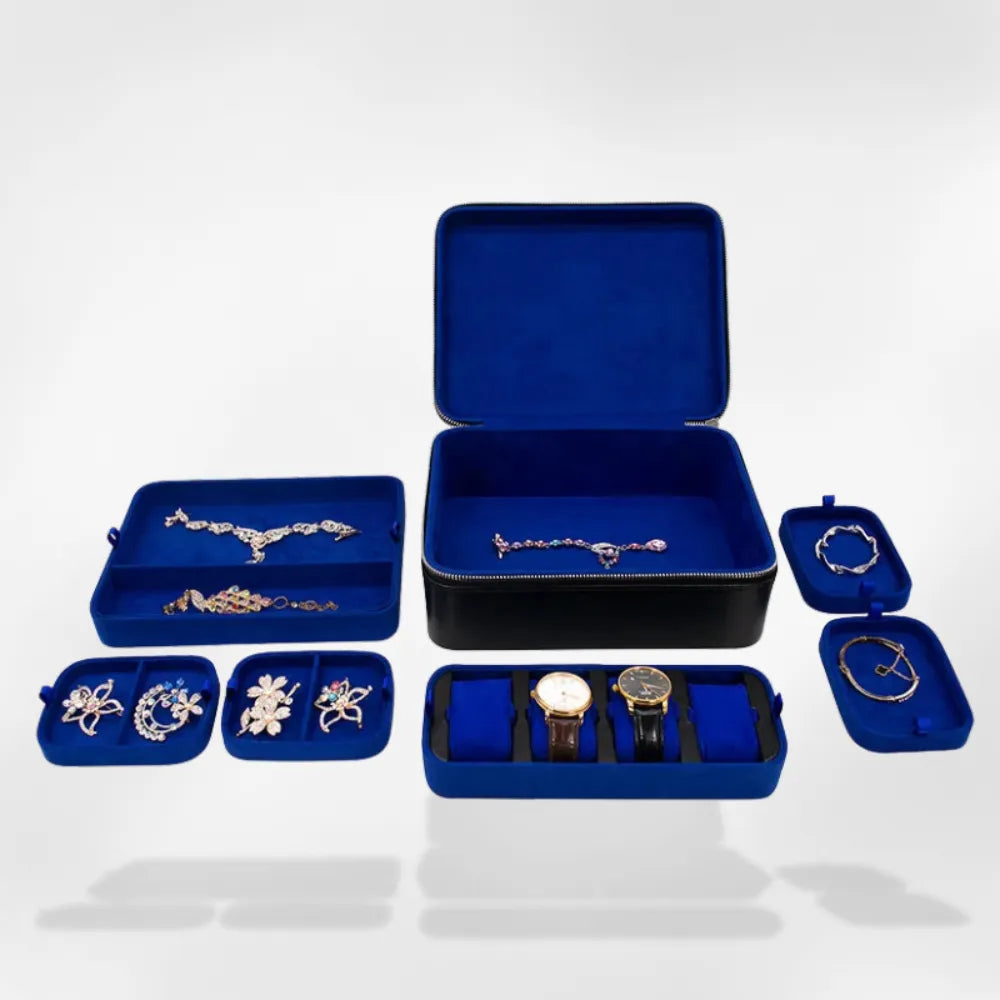 Boîte Bijoux Homme Cuir Voyage Compartimentée