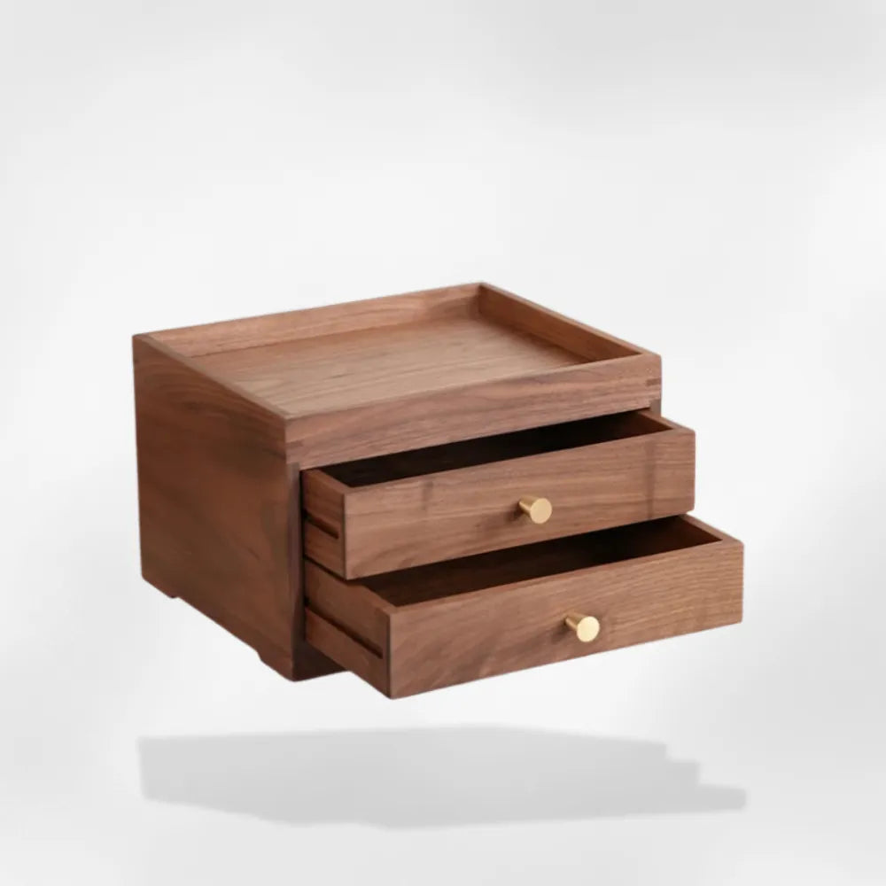 Boîte Bijoux Bois Massif Tiroirs Modernes
