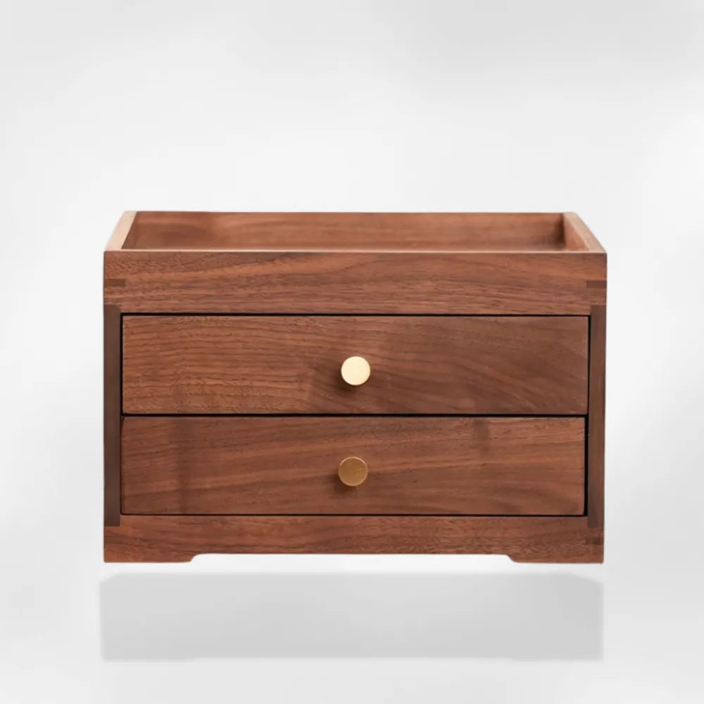 Boîte Bijoux Bois Massif Tiroirs Modernes