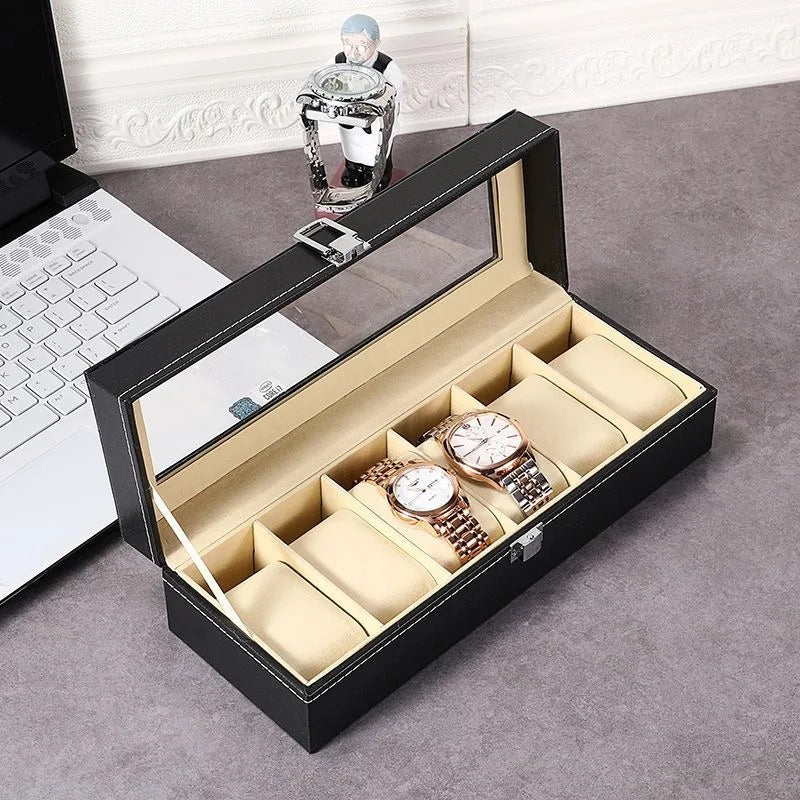 Coffret Montres Cuir Vitrine Verrouillable 20 Emplacements