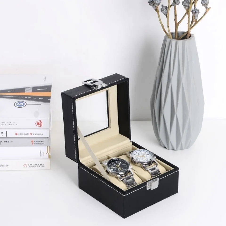 Coffret Montres Cuir Vitrine Verrouillable 20 Emplacements
