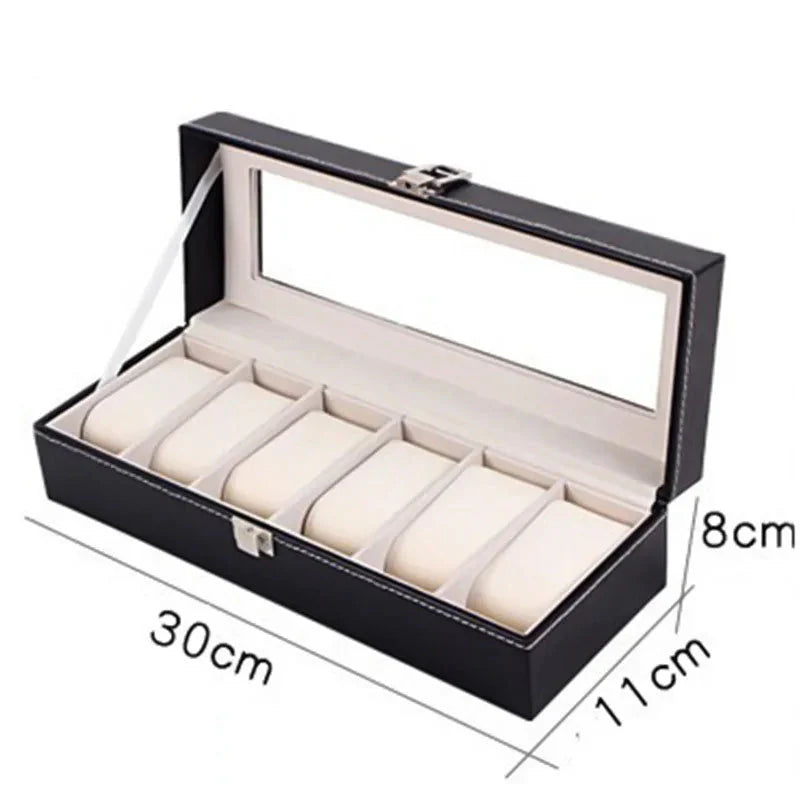 Coffret Montres Cuir Vitrine Verrouillable 20 Emplacements