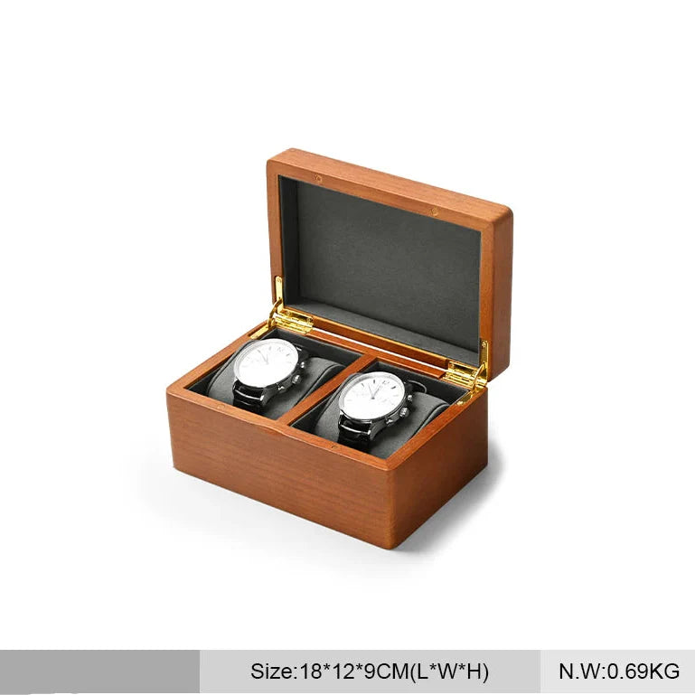 Coffret Bois Massif Montres 1 ou 2 Places Microfibre