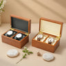Coffret Bois Massif Montres 1 ou 2 Places Microfibre