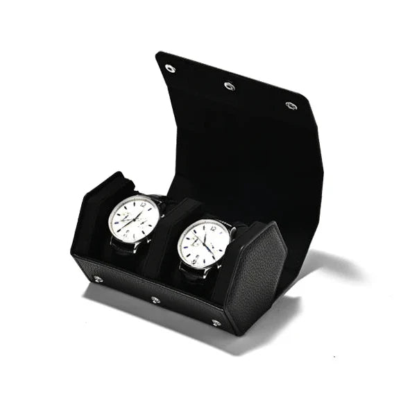 Coffret Montre Bois Laqué Piano 2 Emplacements