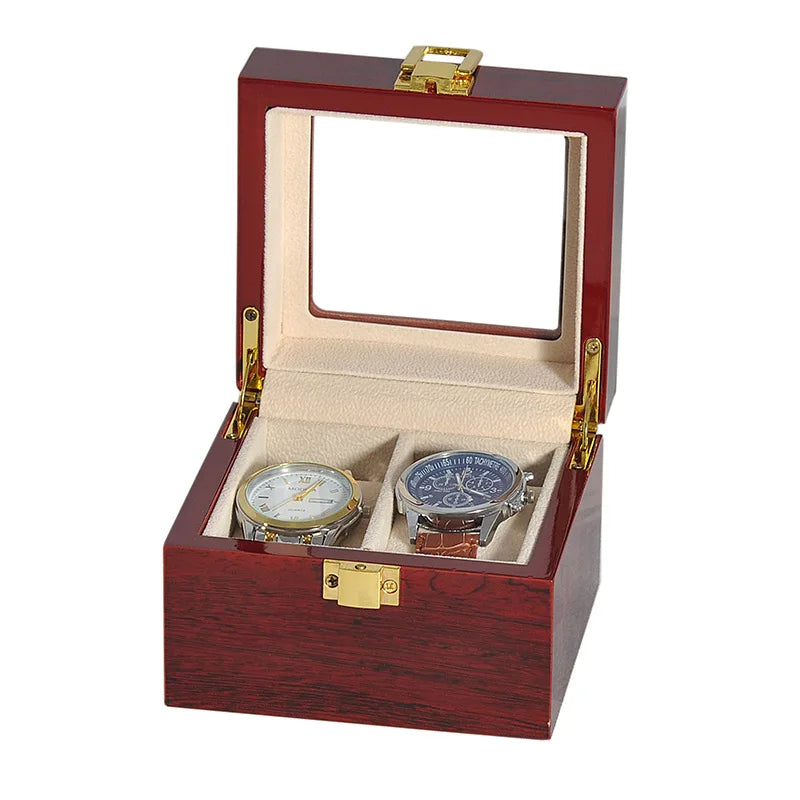 Coffret Vintage Bambou Montres Vitrine Vitrée