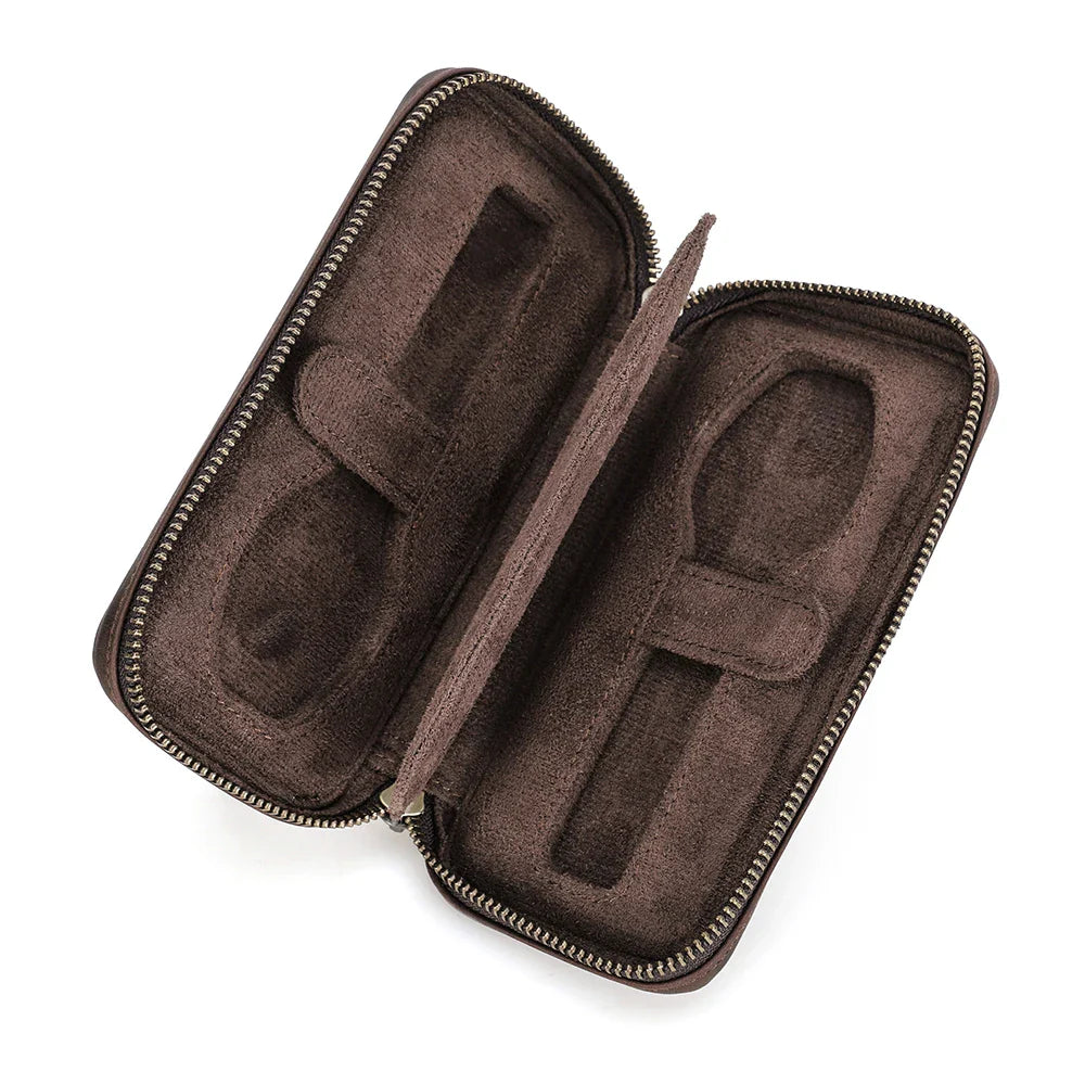 Coffret Montre Cuir Vintage Zippé 2 4 6 8 Places