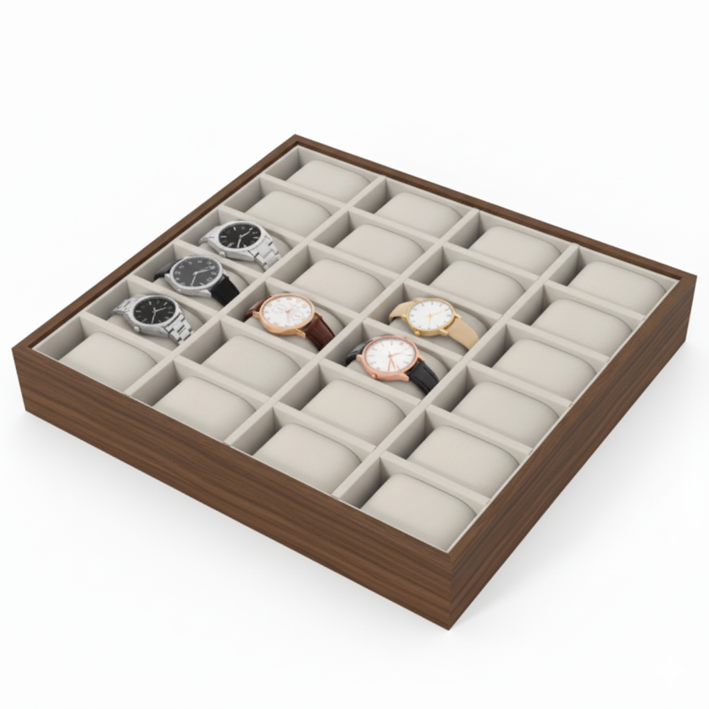 Coffret Bois 24 Montres Grand Format Vitrine