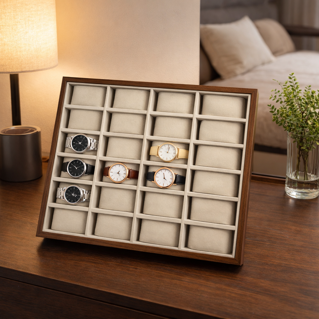 Coffret Bois 24 Montres Grand Format Vitrine