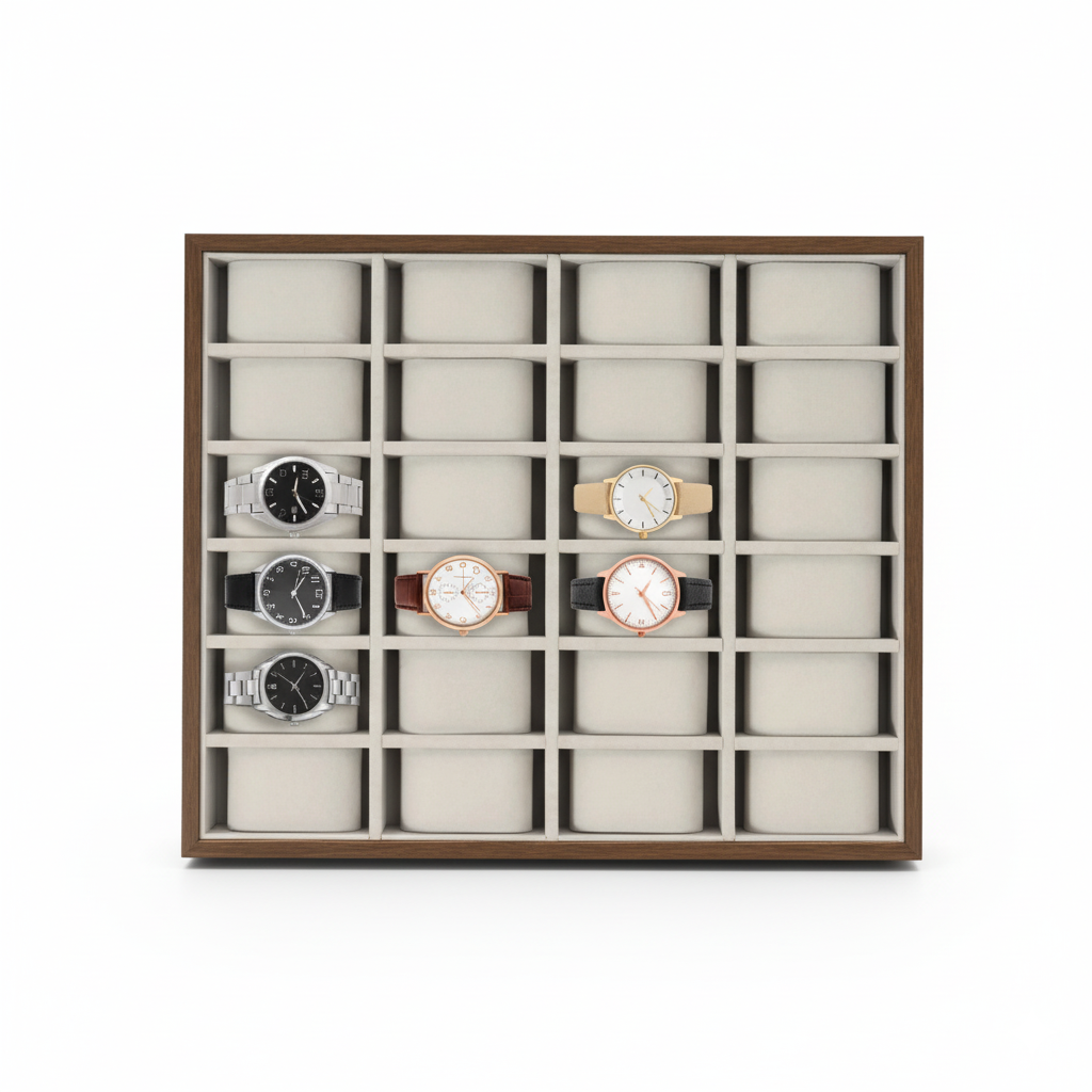 Coffret Bois 24 Montres Grand Format Vitrine