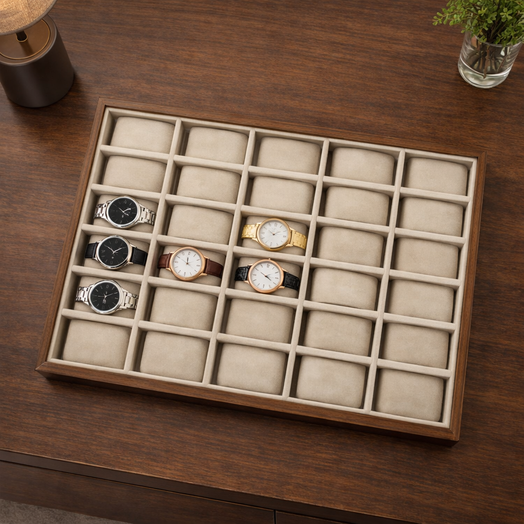 Coffret Bois 24 Montres Grand Format Vitrine