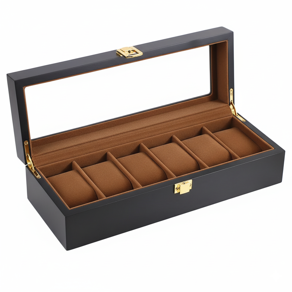 Coffret Bois Montres 12 Emplacements Multi-Capacité