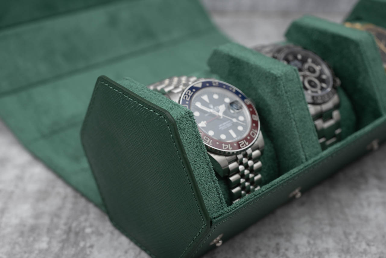 Étui Montres Cuir Hexagonal 3 Places Voyage