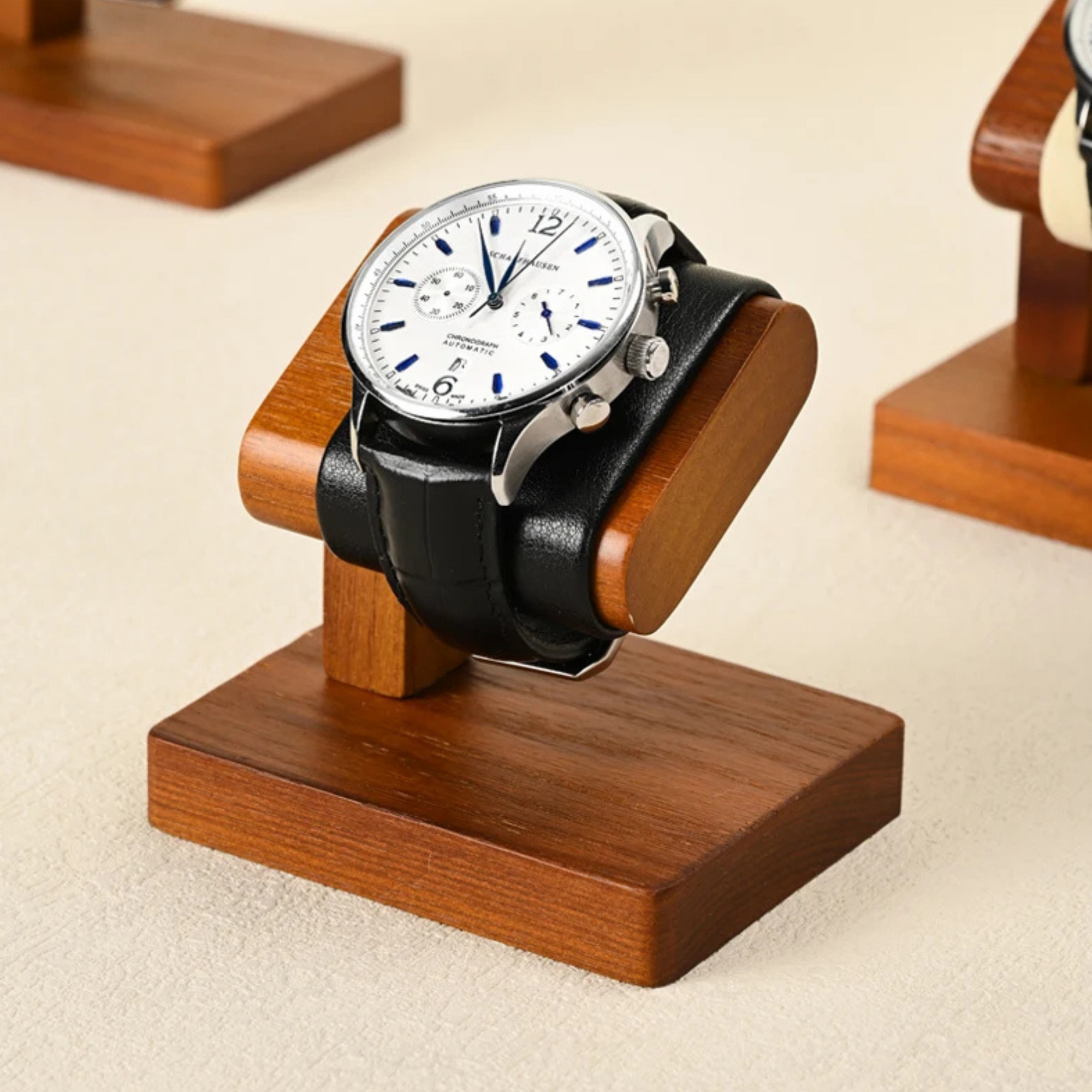 Présentoir Montre Bois Massif T Bar Japonais