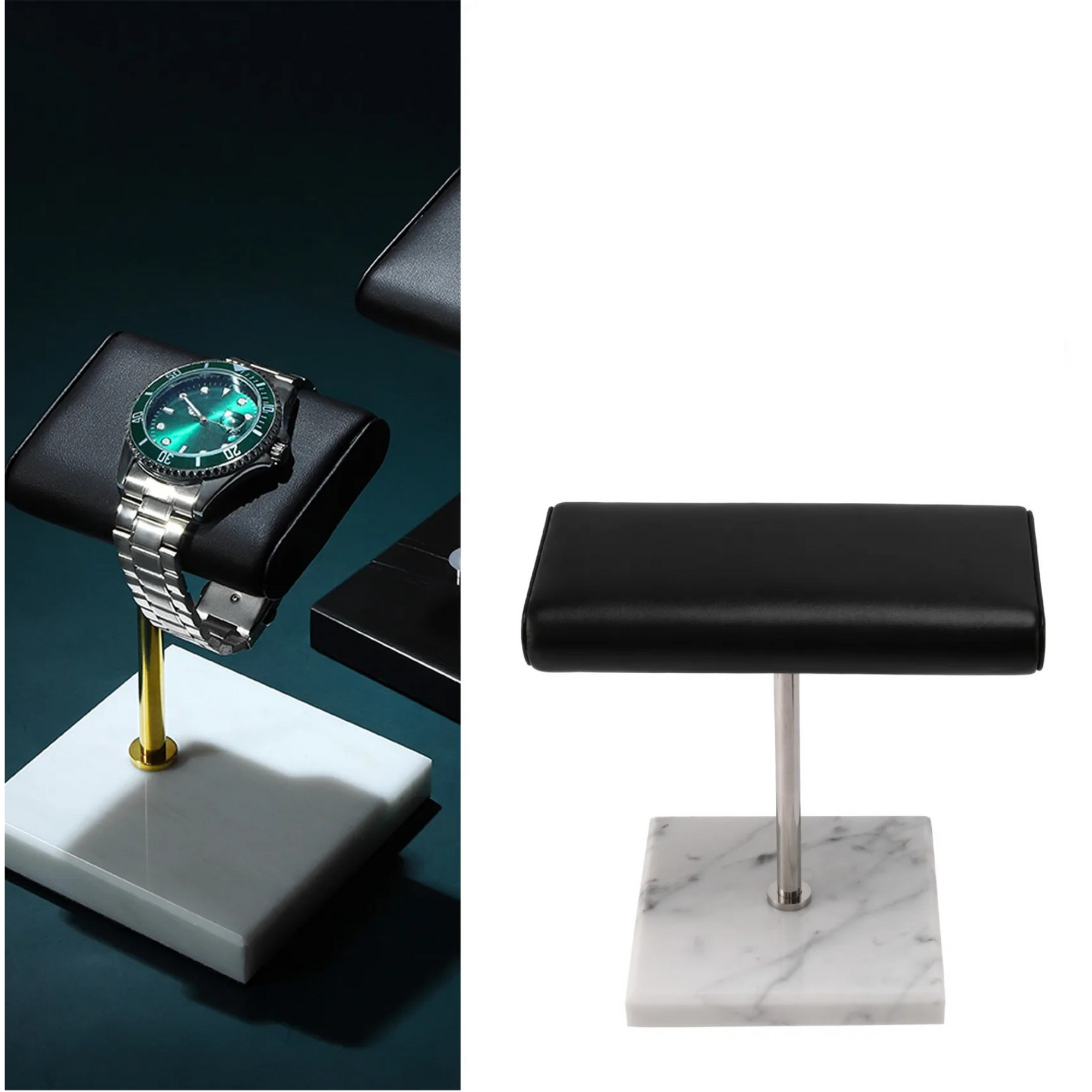 Présentoir Montre Pierre Marbre Métal Rectangle