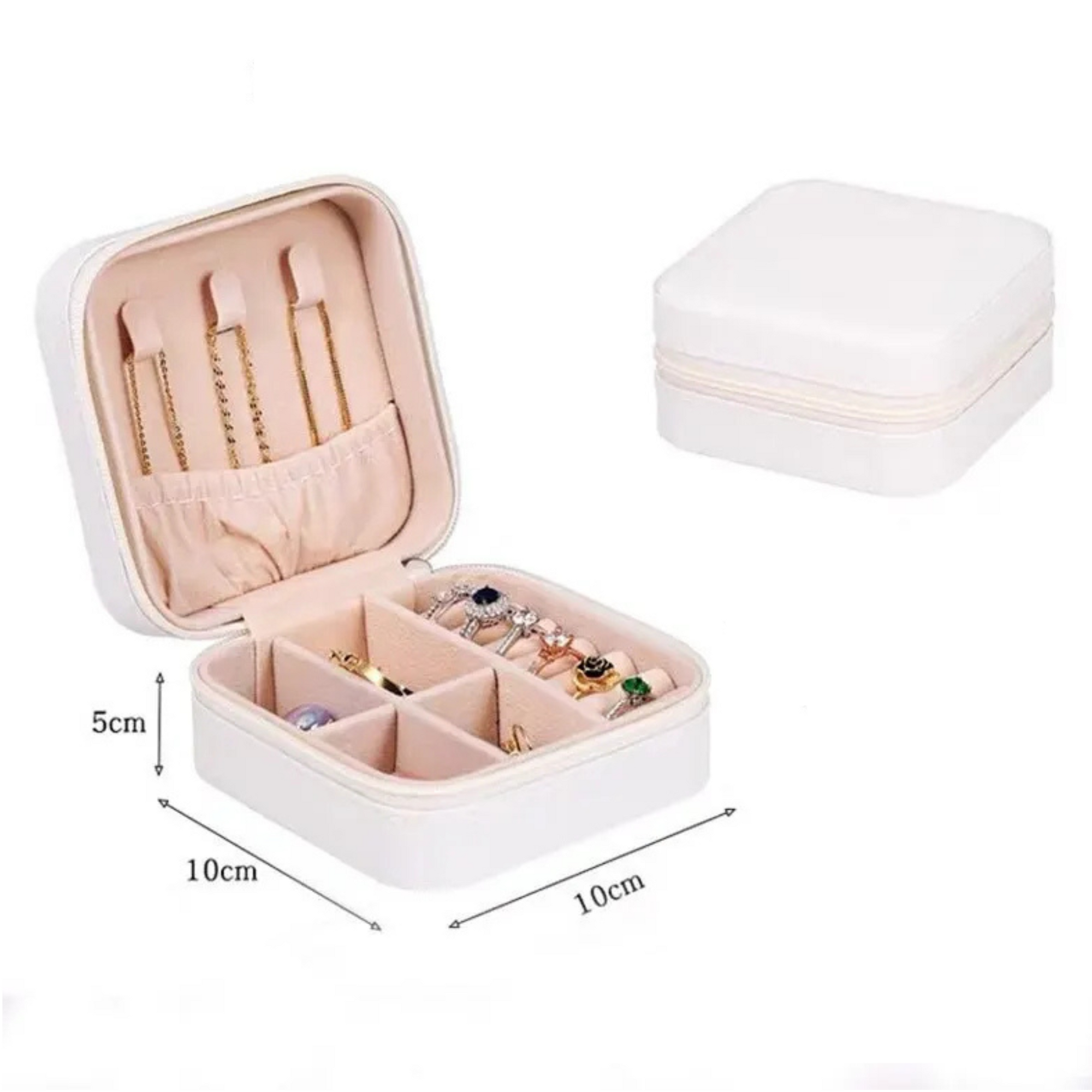 Boite Bijoux Cuir Double Niveau Voyage